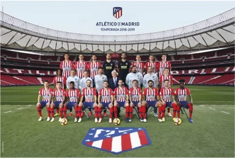 Poster Atletico Madrid 2018/2019 - Plantilla, Plakat (91,5 x 61 cm) 
