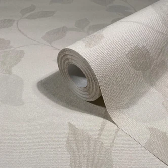 Vliestapete Blätter Floral Natur, Klassisch in Beige  