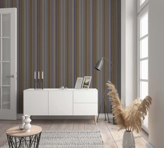 Vliestapete Streifen Modern, Klassisch, Shabby Chic in Braun  