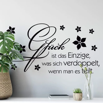 Wandtattoo Glück ist das Einzige... 2 