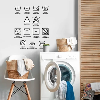 Wandtattoo Wäschezeichen 