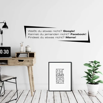 Wandtattoo Google Facebook Mama 