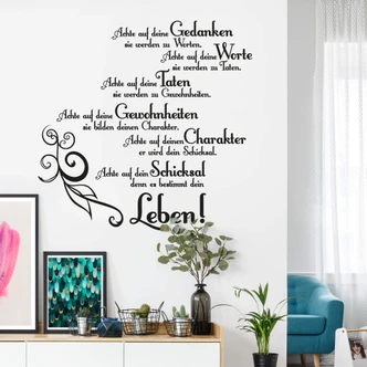 Wandtattoo Achte auf deine Gedanken 