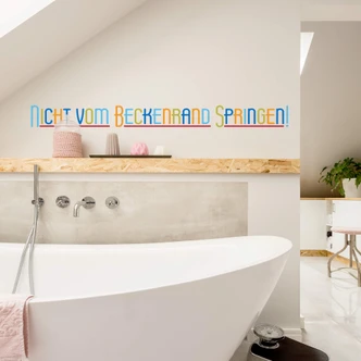 Wandtattoo Nicht vom Beckenrand springen 