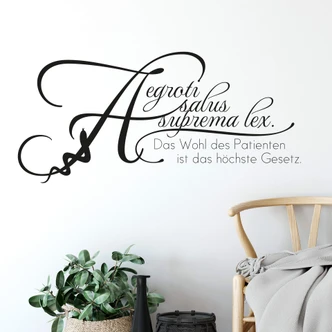 Wandtattoo Aegroti salus suprema lex 