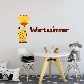Wandtattoo Wartezimmer Babygiraffe 