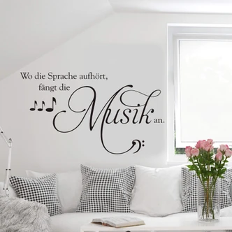 Wandtattoo Wo die Sprache aufhört... Wandtattoo Wo die Sprache aufhört...