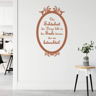 Wandtattoo Die Schönheit der Dinge... Wandtattoo Die Schönheit der Dinge...