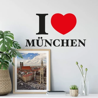 Wandtattoo I love München 