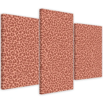 Leinwandbild 3 teilig, Leopard Leopard Pelfpatches Muster 