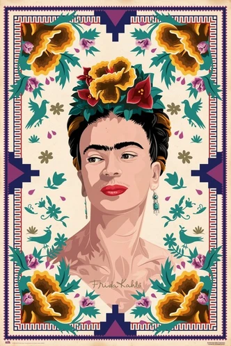 Poster Kunstdruck Frida Kahlo 61x91,5 cm 