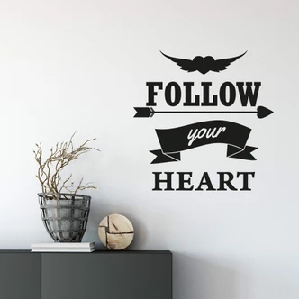 Adesivo murale - Follow your heart 