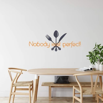 Wandtattoo Nobody isst perfect! (2-farbig) 