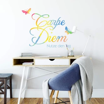 Adesivo murale - acquarello "carpe diem" 