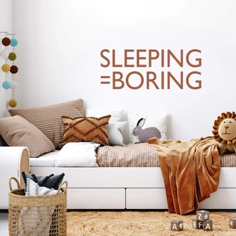 Adesivo murale - sleeping is boring 