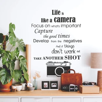 Life is like a camera... Wall Sticker 