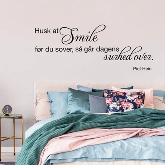 Wallsticker -  Husk at smile... 
