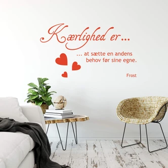 Wallsticker -  Kaerlighed er... 