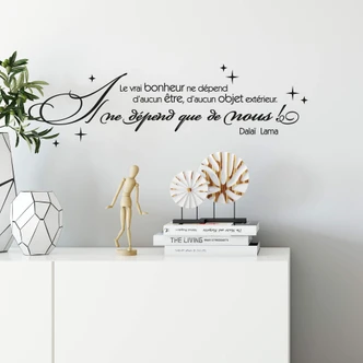 Muursticker Le vrai bonheur... 