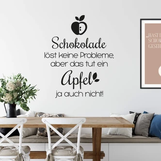 Wandtattoo Schokolade löst keine Probleme... 