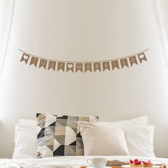 Flags Just Married Wall sticker Flags Just Married Wall sticker