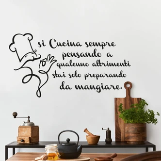 Wandtattoo Si Cucina sempre... Wandtattoo Si Cucina sempre...