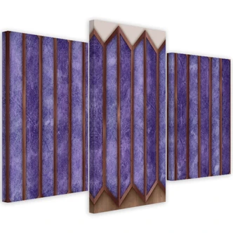 Leinwandbild 3 teilig, Buntes 3D -Fenster 