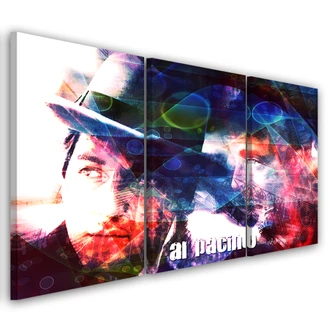 Leinwandbild 3-teilig, Al Pacino Schauspieler 