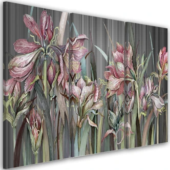 Leinwandbild 3 teilig, Iris Blumen 