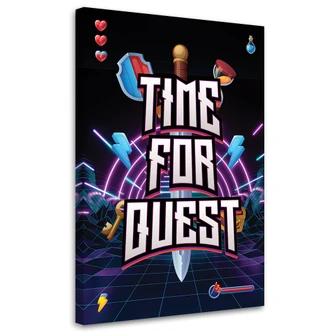 Leinwandbild, Time for Quest für Gamer 