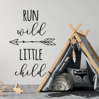 Wallsticker - Run wild little child 
