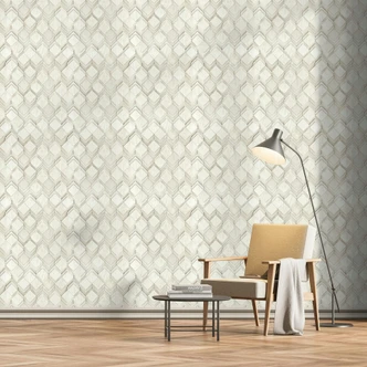 Vliestapete in weiß, grau Rauten Illusion 3D-Optik Modern  