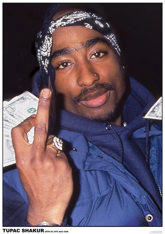 Poster Tupac - Finger, Poster (59,4 x 84,1 cm) 