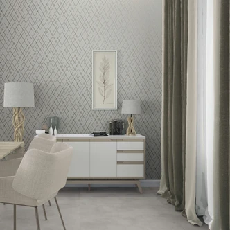 Vliestapete mit geometrischen Rauten beige Grafisch 