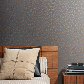 grafisch behang, vliesbehang Novamur Kylie antraciet 