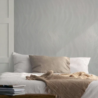 Tapeta z włókniny w kolorze białym o fakturze fali, nowoczesna grafika  