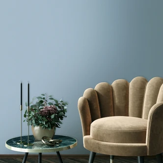 Vliestapete Strukturiert Uni Modern matt in Blau 