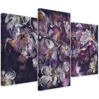 Leinwandbild 3 teilig, Iris Blume 