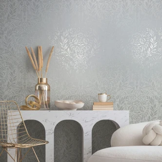 Vliestapete Ornament Floral Natur in Weiß 