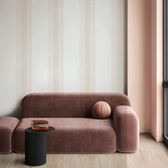 Papel pintado no tejido rayas clásico mate en blanco rosa Papel pintado no tejido rayas clásico mate en blanco rosa