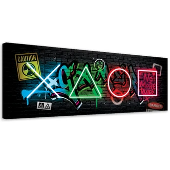 Leinwandbild, Spielkonsole Symbole 