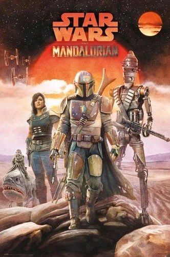 Poster, film poster Star Wars: Mandalorian - Crew 61x91,5 cm 