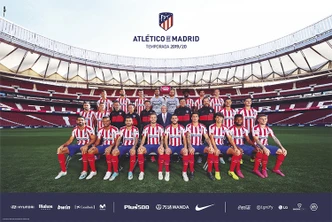 Poster Atletico Madrid 2019/2020 - Team, Plakat (61 x 91,5 cm) 
