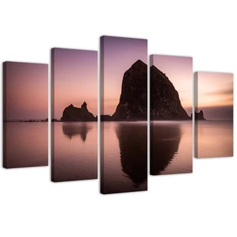 Leinwandbild 5 teilig, Felsenmeer 