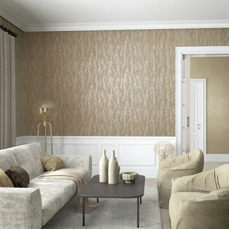 Vliestapete mit feinen Ästen beige Floral 