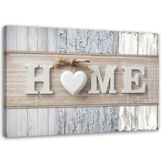 Canvas schilderij, Home hart Shabby Chic 