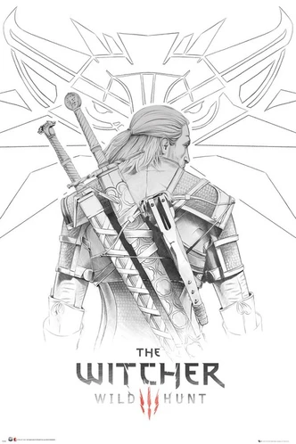 Poster, film poster The Witcher - Geralt Sketch 61x91,5 cm 