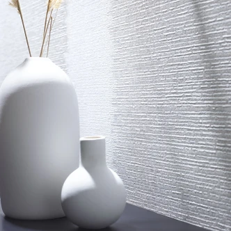 Carta da parati in tessuto non tessuto con texture bianca a righe e linee sottili 