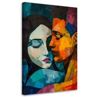 Canvas schilderij, Vrouw Man Liefde 