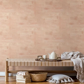 Vliesbehang gipslook, betonlook effen geometrisch mat in bruin Vliesbehang gipslook, betonlook effen geometrisch mat in bruin